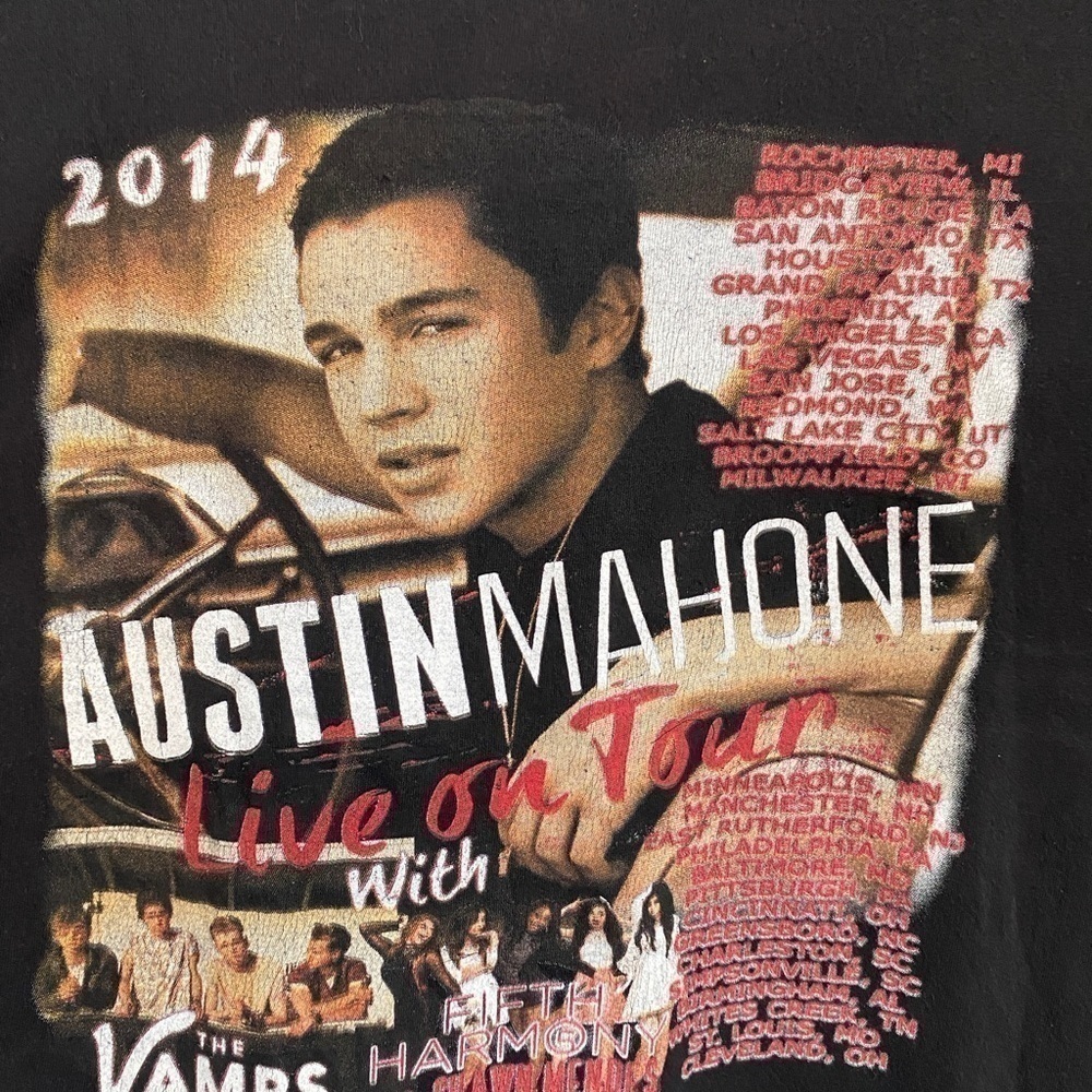 Austin Mahone 2014 Live on Tour T Shirt Adult Med - Picture 8 of 9